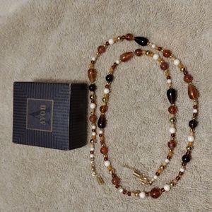 Avon, Vintage 1995, Optical Necklace in tortoise.